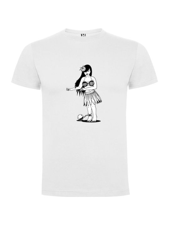 iLovePrints Hula Ball Diva Cocktail T-shirt White