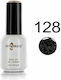 Angelacq Semi-Permanent Nail Polish Black Shining 128 15ml 1pcs