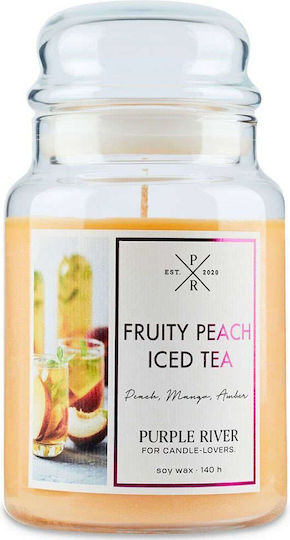 Aromatic Candle Fruity Peach Iced Tea A925 10x18cm 623gr Orange Purple River Soy Candle