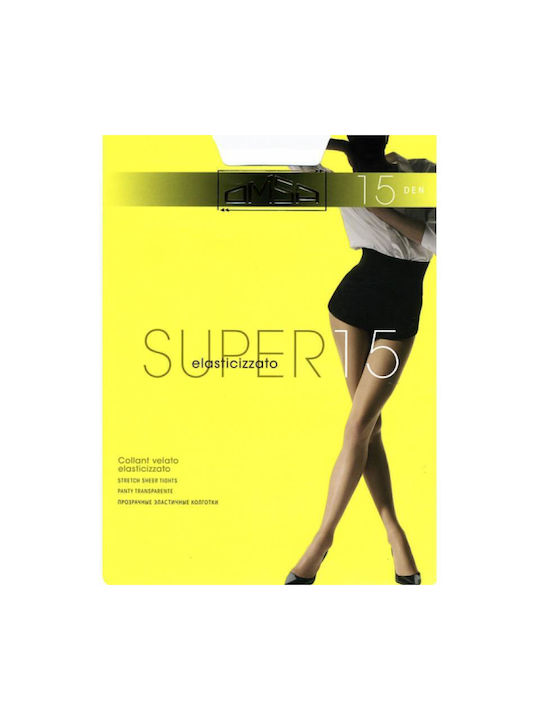 Omsa Super 15 Women's Pantyhose 15 Den Black