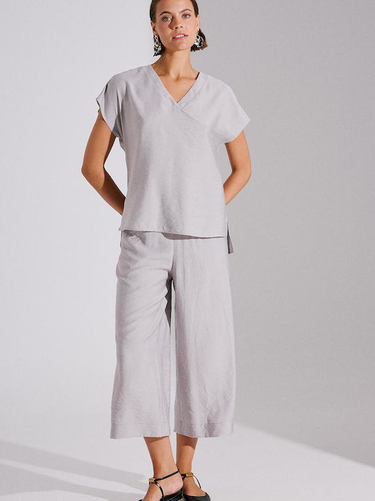 Bill Cost Femei Pantaloni culottes cu elastic Grey
