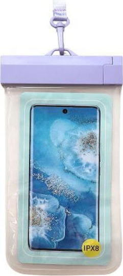 iNOS Waterproof Case up to 6.9" Transparent Lila