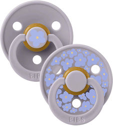 Bibs Studio Colour Pacifiers Rubber No2 - Jasmine - Fossil Grey Mix for 6+ Months 2pcs