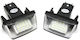 Светлини за регистрационната табела LED за Audi A7 Citroen Saxo / Xsara Peugeot 206 Volkswagen T1 2бр