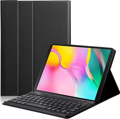 Techsuit Flip Cover cu Tastatură Engleză SUA Negru Samsung Galaxy Tab S9 FE