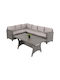 Outdoor Living Room Set 2 Pieces Gray with Pillows