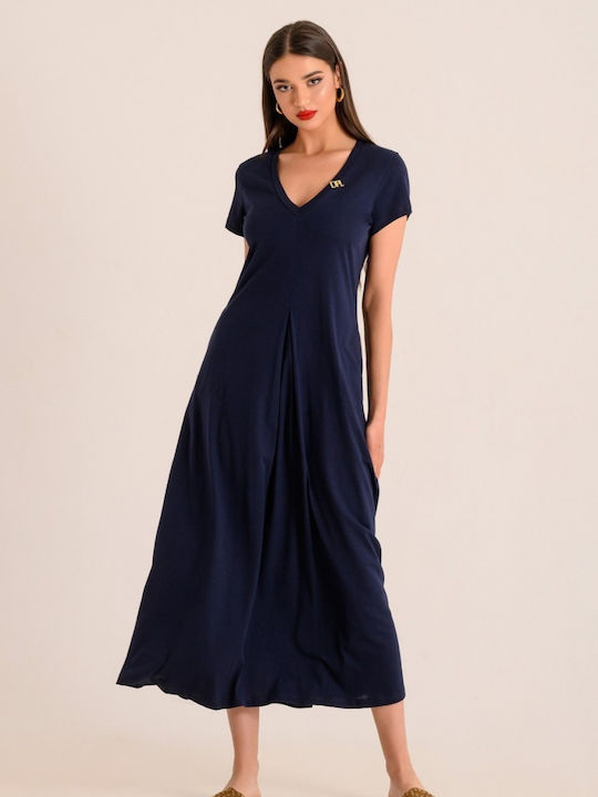 Derpouli Summer Maxi Dress Blue