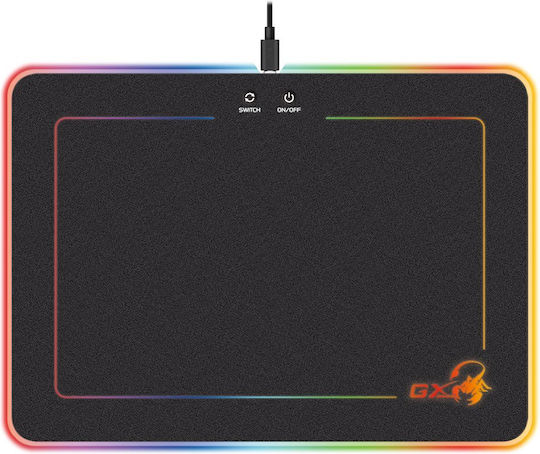 Genius 31250006400 Gaming Mauspad Medium (350mm) mit RGB-Beleuchtung Schwarz