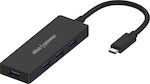 AlzaPower FlatCore USB 3.0 Hub 4 Porturi cu conexiune USB-C