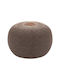 Bean Bag Stool Poof Knit Coffee 47x47x35cm