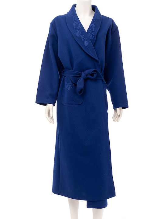 Lydia Creations Winter Women's Robe Blue