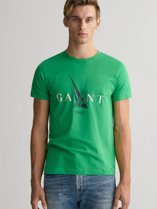 Gant Sail Men's Short Sleeve T-shirt Green
