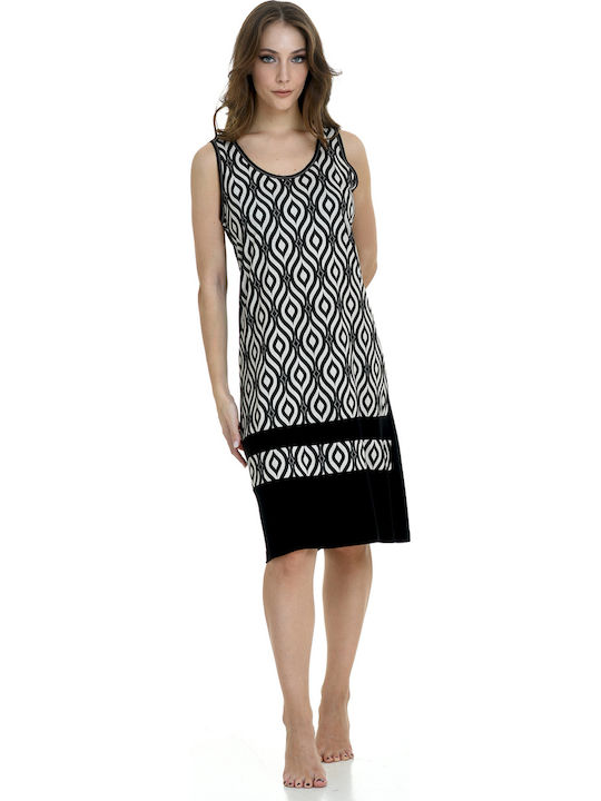 Zen Sommer Damen Nachthemd Black