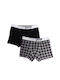 Minerva Men's Boxers Black 2Pack