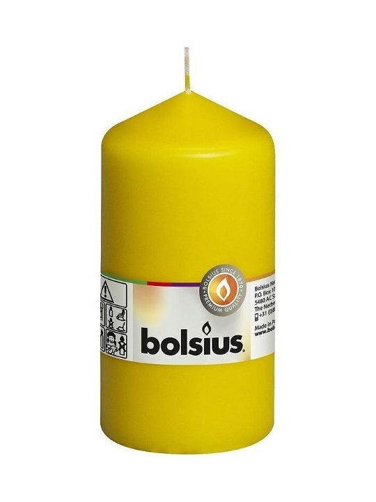 Bolsius Decorative Candle Yellow 1pcs