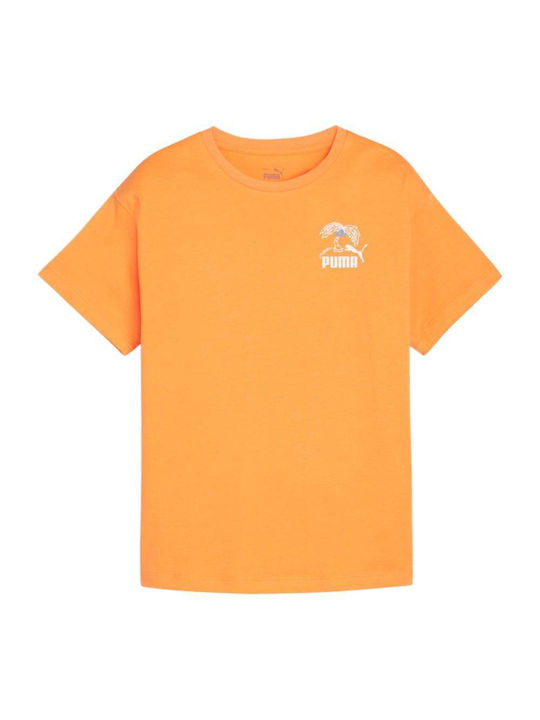 Puma Kids' T-shirt Orange Graphic