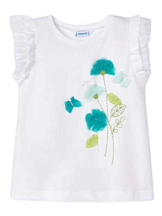 Mayoral Kids Blouse Short Sleeve White