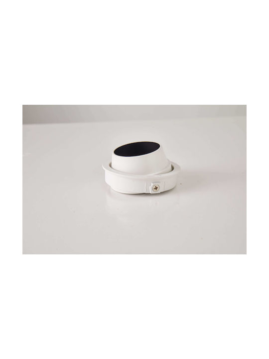Home Lighting Metallic Recessed Spot with Socket GU10 White 7x7cm. 1pcs