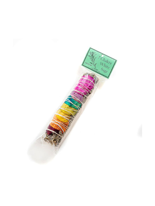 White Sage Smudge Stick Medium16χ3cm Ραβδί Θυμιάματος Λευκό Φασκόμηλο
