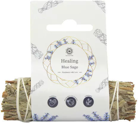 Healing Blue Sage Smudge Stick Ραβδί Θυμιάματος Μπλε Φασκόμηλο 10cm