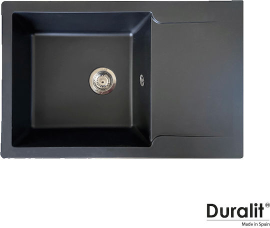 Duralit Drop-In Chiuvetă din Granit Sintetic L79xW50cm Gri