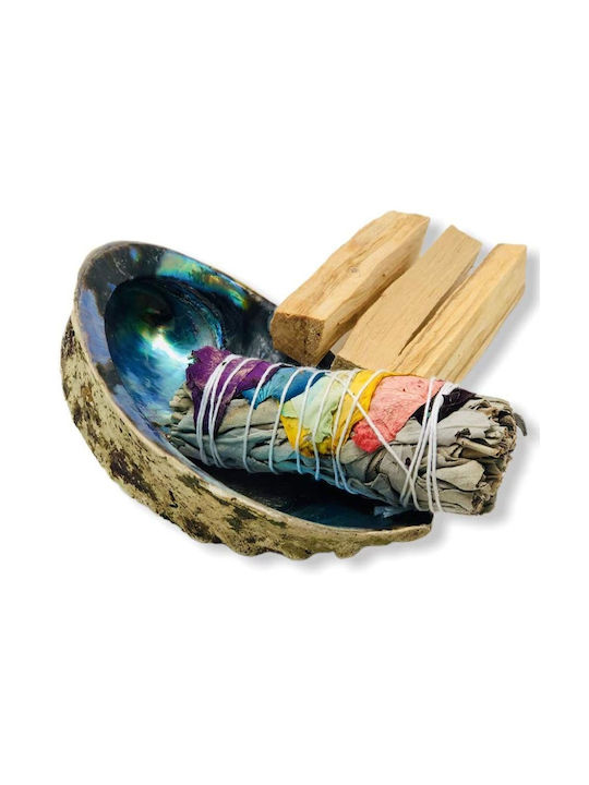 Smudge Set Palo Santo White Sage Κοχύλι Καθαρισμό Χώρου Αύρας