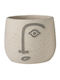 Zen Collection Planter Ceramic Beige 14x14x12cm.
