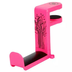 Enhance Desk Mounted Headphone Stand Pink