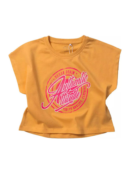 Name It Kids' Crop Top Short Sleeve Orange