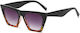 Techsuit Damen Sonnenbrille mit Schwarz Gestell und Schwarz Linse