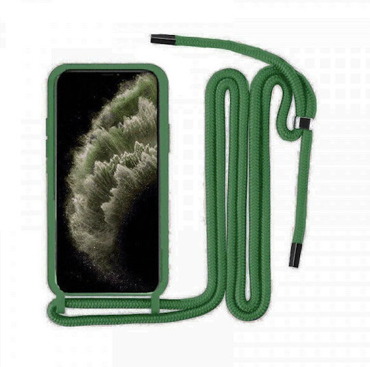 Colored Back Cover Σιλικόνης με Λουράκι Πράσινο (Poco X5 Pro)