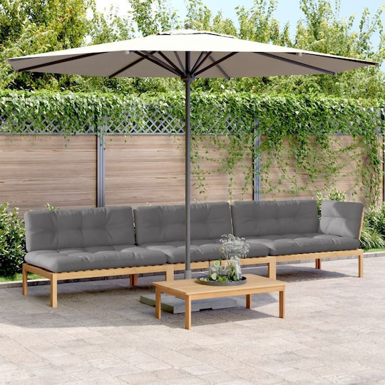 Garten- und Outdoor-Möbelsets 4 Stück Braune mit Kissen