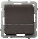 Ospel Sonata Wall Switch Lighting One-Way Brown
