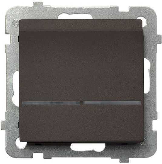 Ospel Sonata Wall Switch Lighting One-Way Brown