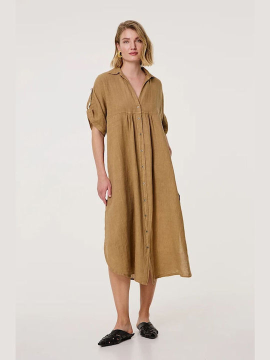 BSB Midi Shirt Dress Dress Sand