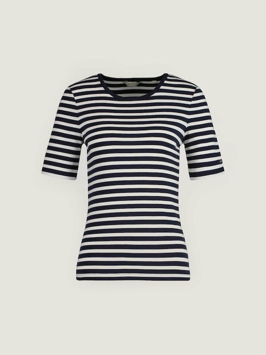 Gant Damen T-shirt Gestreift Dark Blue