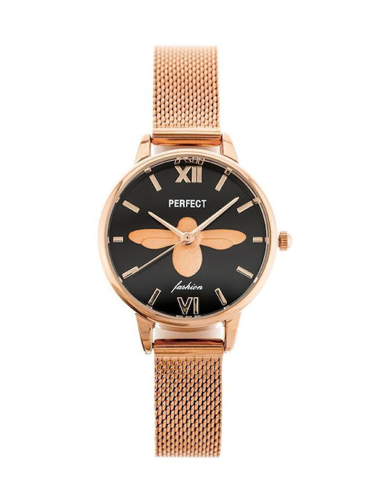 Perfect Uhr mit Rose Gold Metallarmband