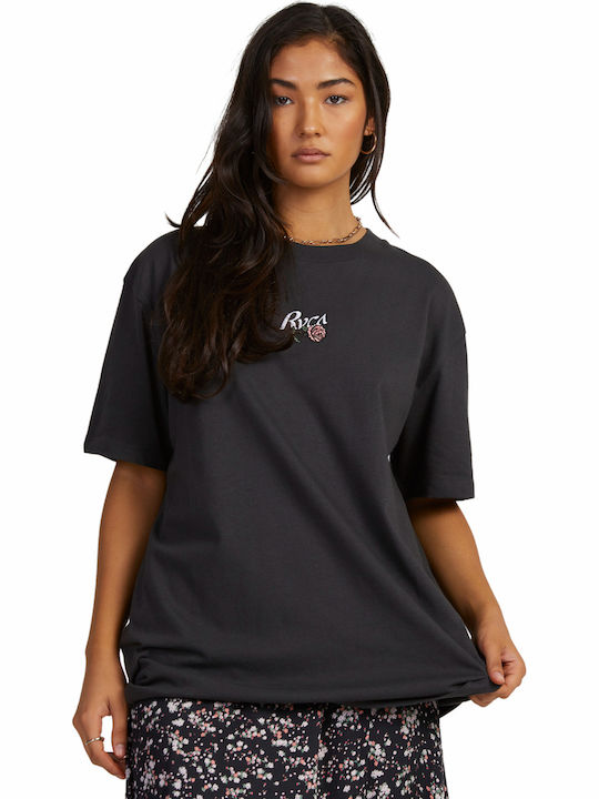 Damen T-Shirt Washed Black