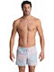 Beach Short Allover Herren Badebekleidung Shorts Weiß