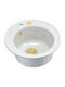 GraniteQ Morgan 210 Drop-In Sink Synthetic Granite W48.5xD48.5cm White