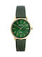 Perfect Watch with Green Leather Strap