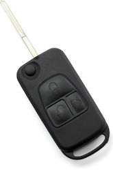 CarGuard Car Key Shell with Blade with 3 Buttons for Mercedes Benz