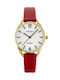 Perfect Watch with Red Leather Strap