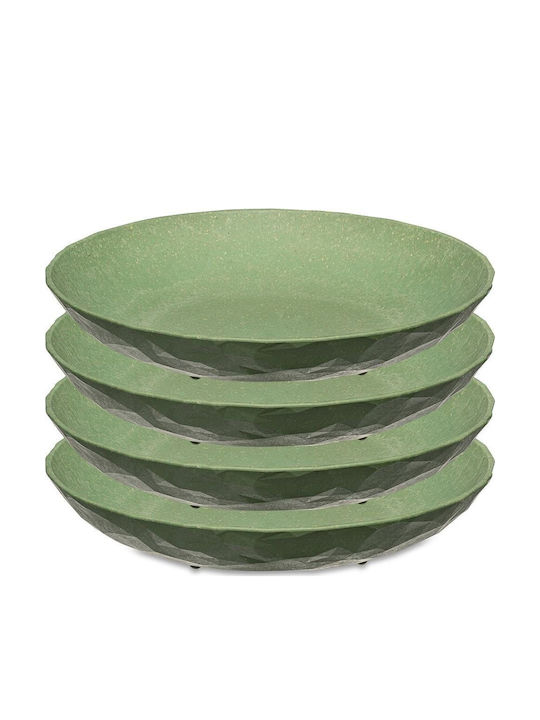 Koziol Plate Soup Plastic White with Diameter 22cm 4pcs