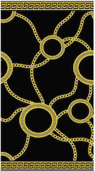Linea Home Beach Towel Cotton Black Rings