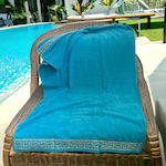 Linea Home Medusa Turquoise Cotton Beach Towel 160x86cm