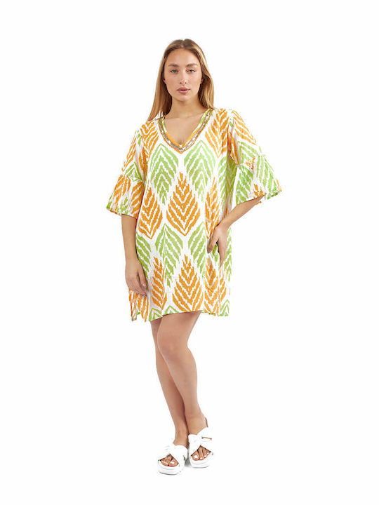 Verde Women's Caftan Beachwear Green