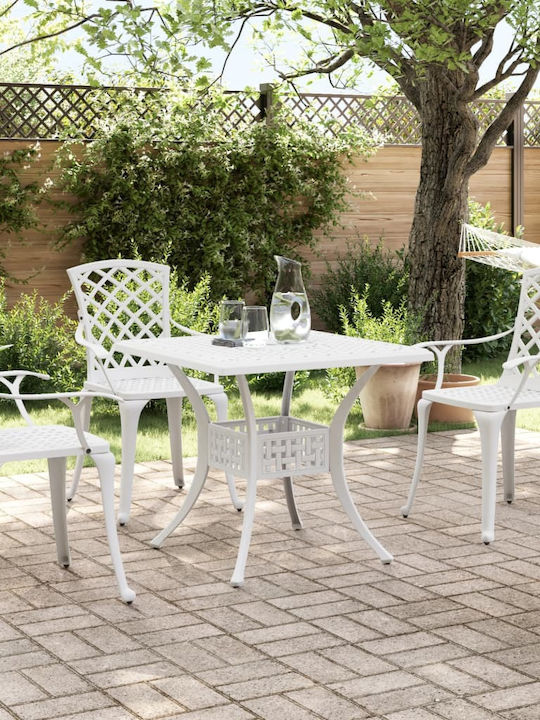 Tisch für kleine Außenbereiche Stabil White 80x...
