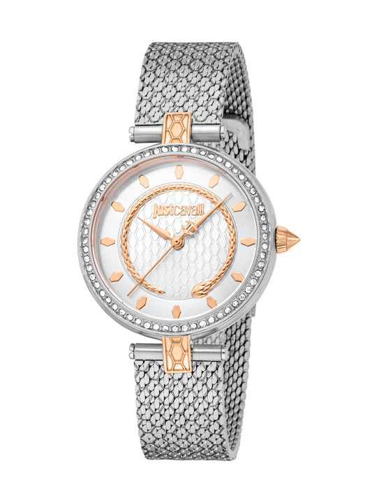 Just Cavalli Watch with Silver Metal Bracelet