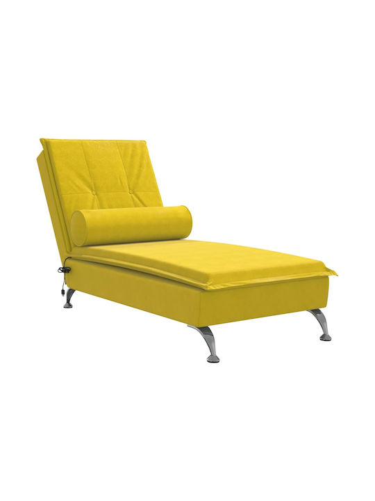 Recliner Samt Gelb L136.5xW56xH75cm